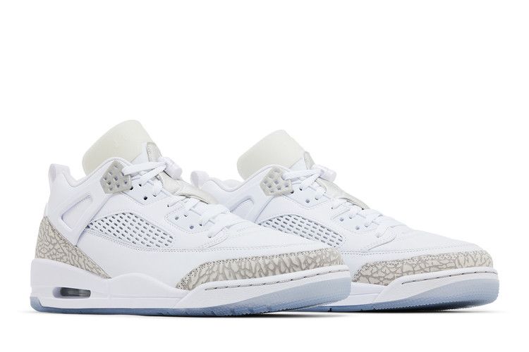 Jordan Spizike Low Weiß Metallic-Silber Barely Blue Neutralgrau