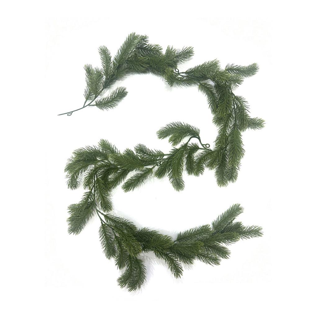 Christmas Artificial Pine Needle Dog Tail Rattan Wall Hanging Green Plant Decor For Home Shopping Diy Decorations Ornaments