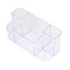 Clear Plastic Organizer Compartmental Transparent Punch Free Desktop Wall Mounted Storage Box for Office Home Bathroom Transparent White