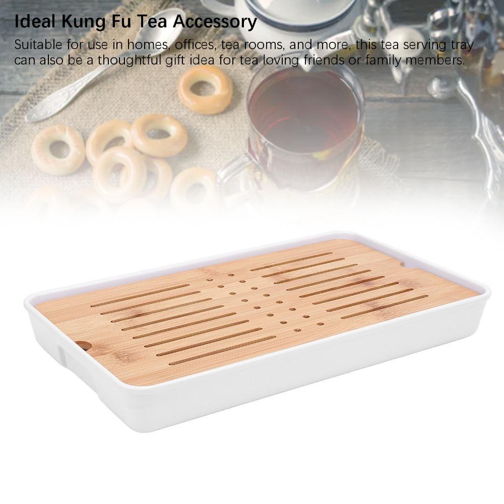 Bambusoideae Material Tea Serving Tray Water Storage Drainage Kung Fu Tea Tray For Bar Counter