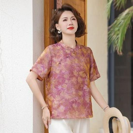 

Women s Summer Short-Sleeve Loose T-shirt - Plus Size, 2026 New Style for Mature Women & Seniors 2XL