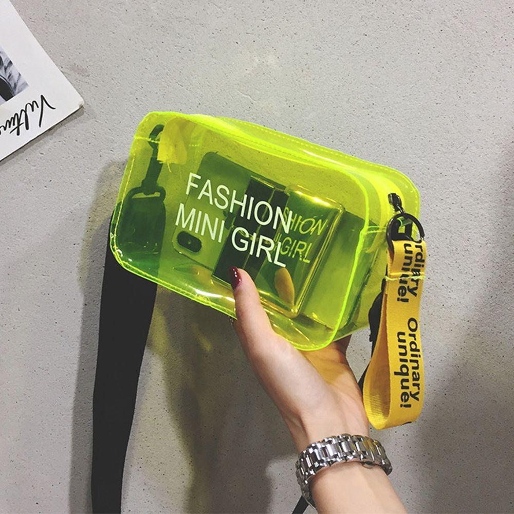 Women Clear Handbags Sweet Purses Transparent Jelly Bag Shoulder Bag Crossbody Bags Messenger Bag