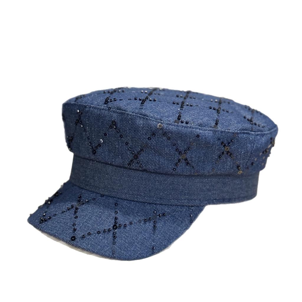 New Autumn and Winter Octagonal Hat for Women Retro Handmade Diamond Newsboy Hat Fashionable and Versatile Little Painter Hat Cowboy Hat