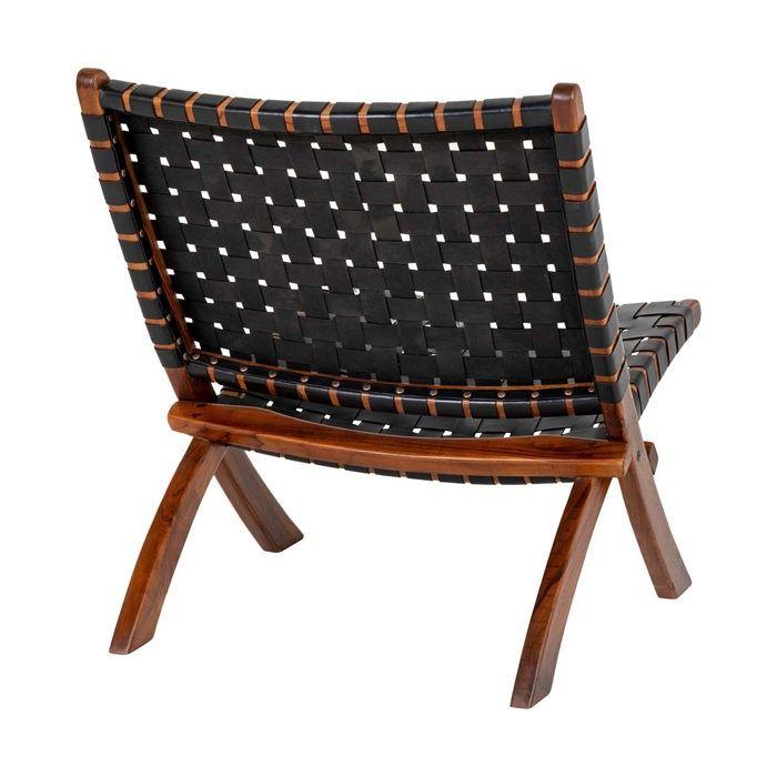 Perugia Fauteuil en cuir, noir.