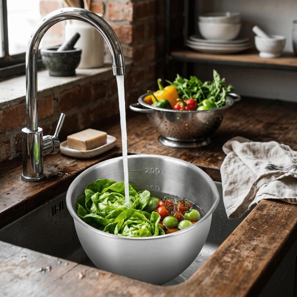 

Scale Mark Mixing Bowl Handle Free Egg Beater Bowl Light Weight Measuring Cup Baking Prep Diameter 10cm