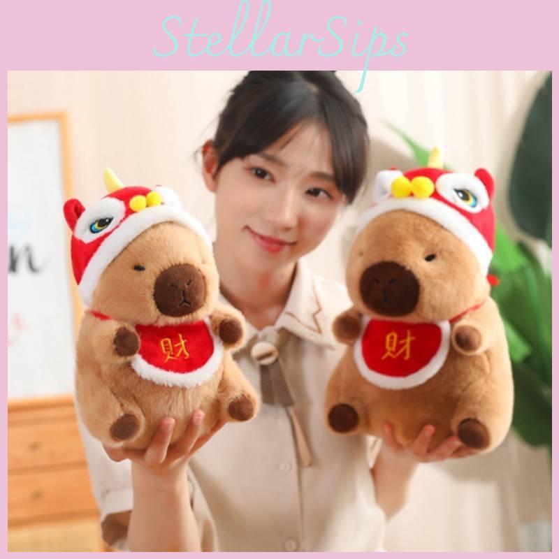 Adorable Christmas Capybara Plush Toy With Soft Short Plush Filling For Kids Gifts