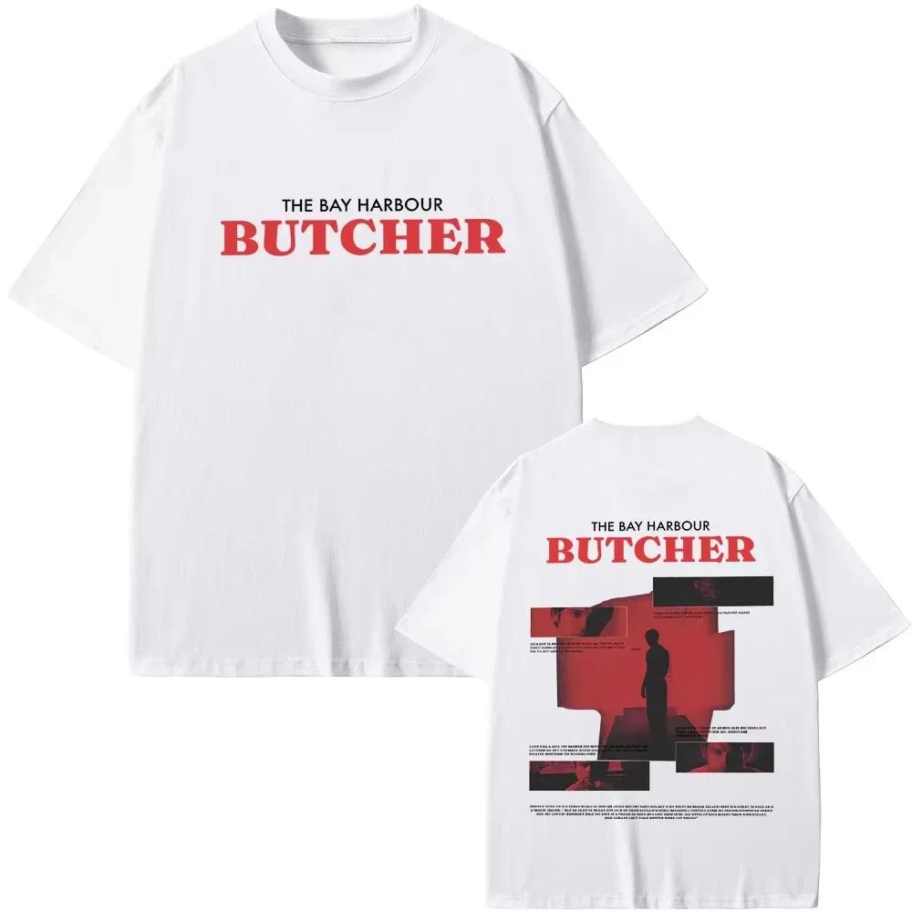 Men's Casual Cotton T-shirt Women's Retro TV Drama T-shirt Dexter Morgan's Butcher In The Bay Pattern T-shirt