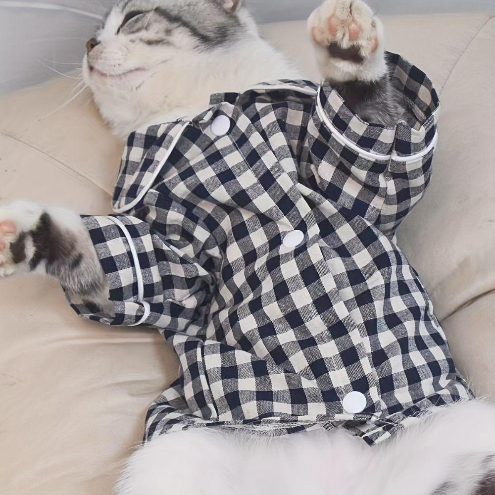 Leisure Pet Sleepwear Breathable Cat Small Shirt Pet Clothes  For Puppy Cat Spring Summer