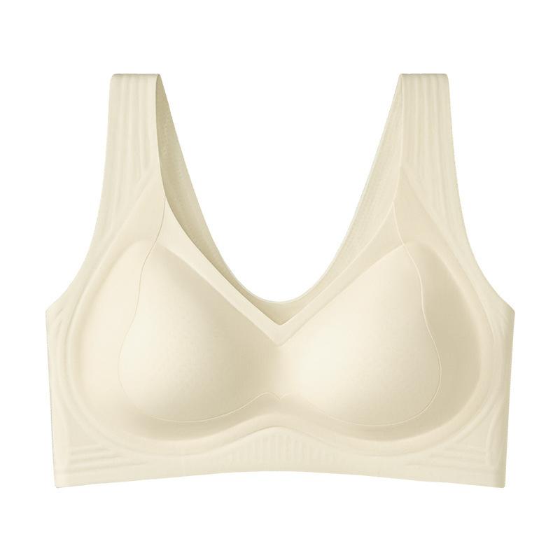 

[Ice silk vest YC] Underwear simple anti-sagging small breasts gather underwear adjustment sexy bra M34/75 шампанского