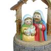 Jesus Statue Christmas Nativity Scene Light up Tabletop Ornament Resin Holy Family Figurine