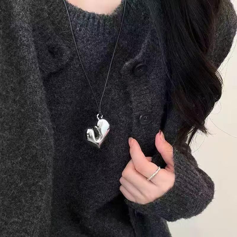 1pc Fashion New Double Layer Star Sweater Chain Long Necklace