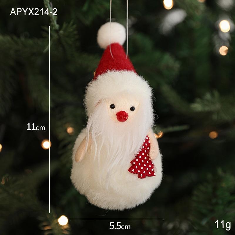 Christmas Plush Snowman Pendant Christmas Tree Hanging Lovely Beautiful Pendant Scene Decorate Christmas Tree Hanging Ornaments