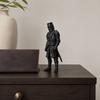 3D Printed Medieval Knight Sentinel Statue, Dark Fantasy Armor Warrior Sculpture, Gothic Tabletop Figurine for Office Home Decor Gift