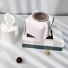 Roll Paper Storage Box Durable High Capacity Faux Leather Car Tissue Holder for Toilet