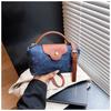Denim bag women's summer new fashion niche shoulder messenger bag high-end small square bag