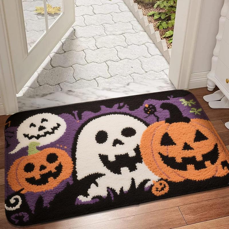 Printed flannel floor mat, anti slip mat for households, washbasin small carpet absorbent foot mat door mat soft and comfortable