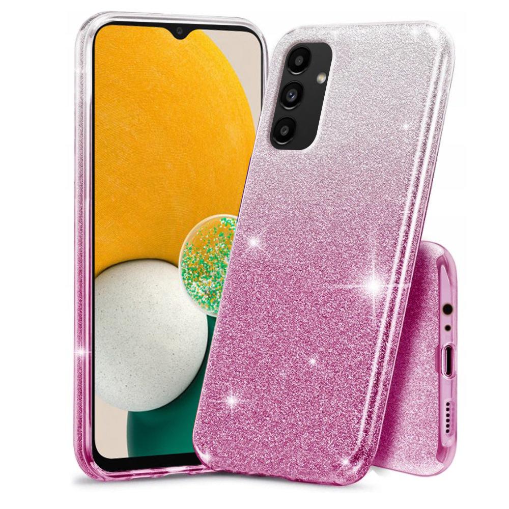 Glitter Case for Samsung Galaxy A04S / A13 5G, Silver / Pink