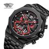 High-End Luminous Waterproof Skeleton Men's Quartz Watch
