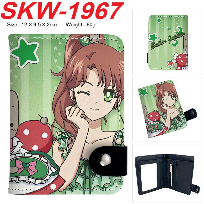 Sailor Moon Anime Print Vertikale Druckknopf-Geldbörse Luna Bunte Kartenhaltertasche Mini-Münzbörse 1 Stück