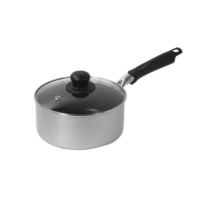 Pearl Metal HC-672 18cm Saucepan with Glass Lid, IH Compatible, Non-stick Coating, Smart Choice Series