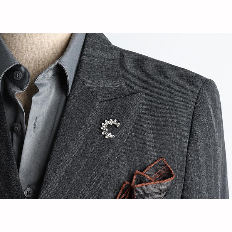 Elegant Man Suit Wedding Slim Fit Double Breasted Buttons Casual Business Man Outfit Set