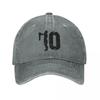Vintage Messi Number 10 Baseball Cap Unisex Style Distressed Cotton Snapback Hat Football Soccer Outdoor Running Golf Hats