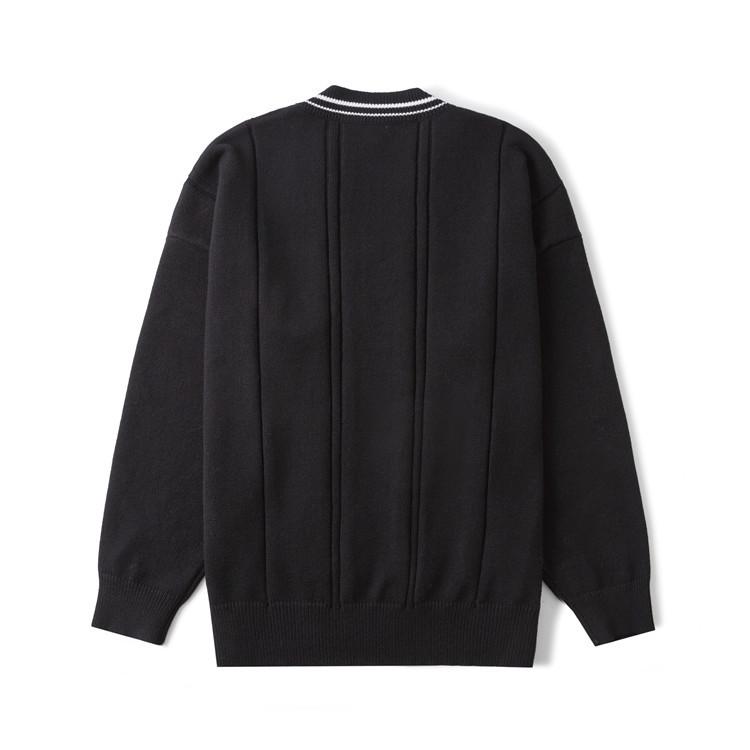 JK Unisex V-Neck Japanese Style Sweater - Women’s Long Sleeve Knit Pullover