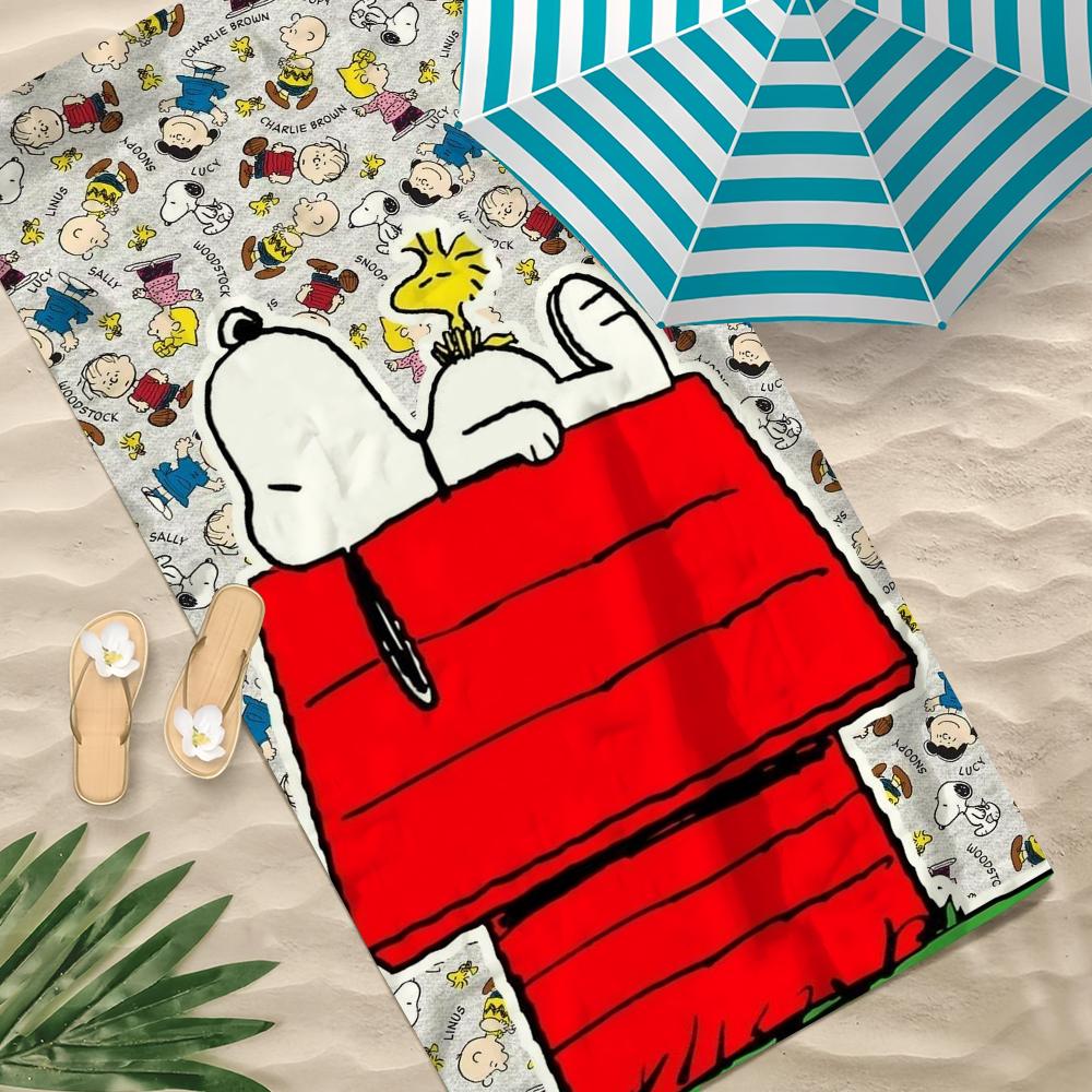Towel Cartoon Beach Quick S-Snoopys-S Dry Pool Camping Towels Travel Soft Gift Gym Shower Cute Sports