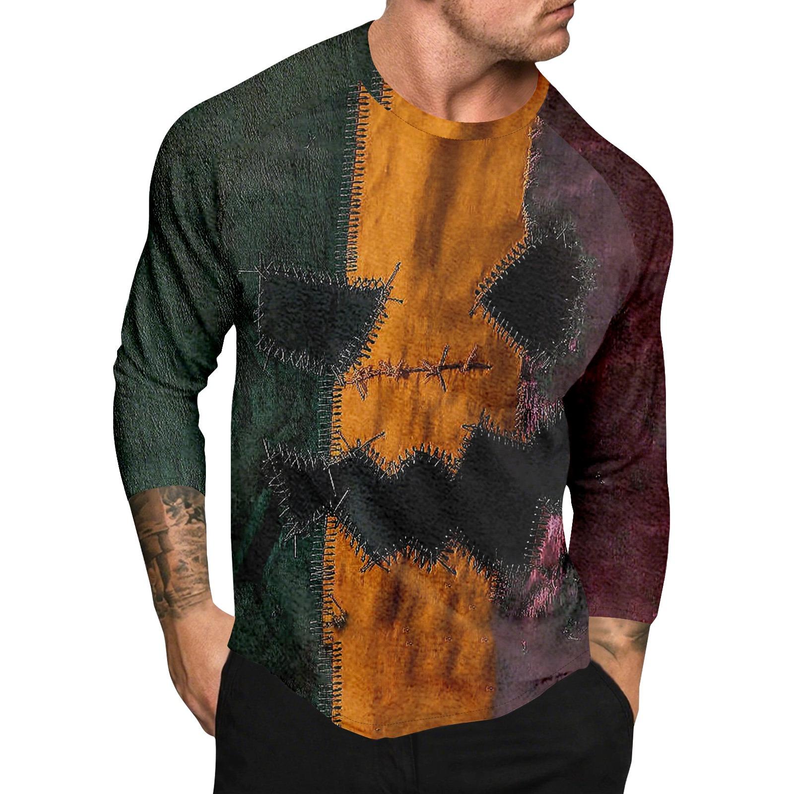 

Мужской топ с длинным рукавом реглан с принтом на Хэллоуин S