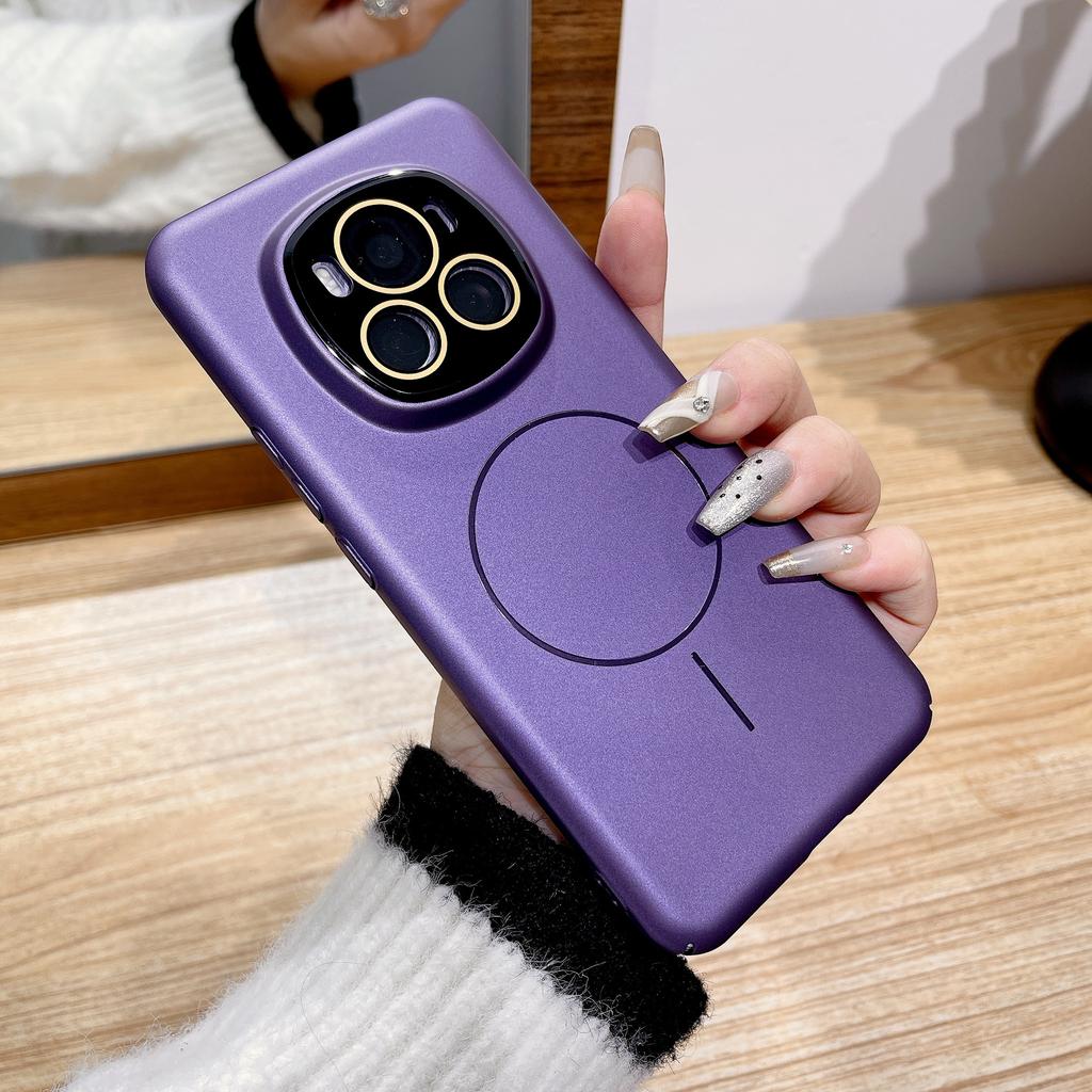 Ultra-thin Luanjin Matte Oil Injection Skin Feel Suitable for Honor Magic6pro Fine Ring Magnetic Mobile Phone Case 100 Lens Film