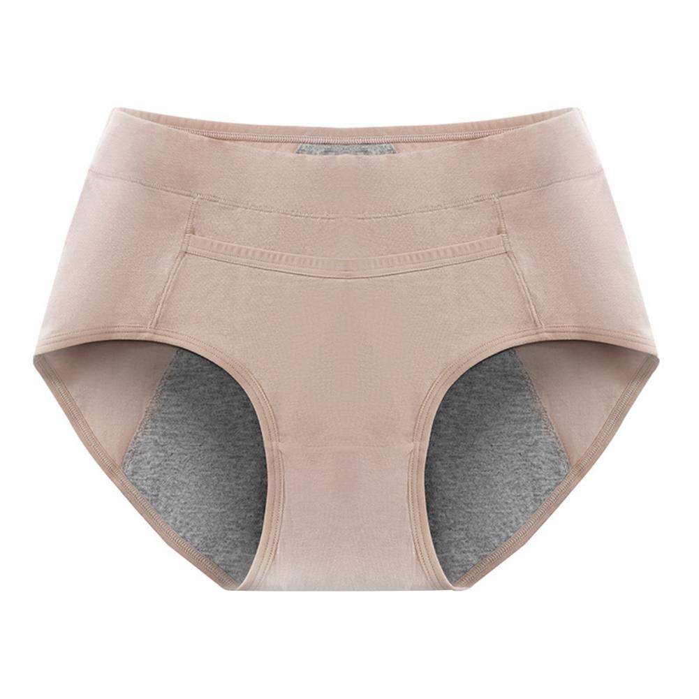 

Женские менструальные трусики средней талии из хлопка, не пропускающие воду, большого размера, мягкие, дышащие, антисептические, однотонные, эластичные, влагоотводящие, La M светло-розовый
