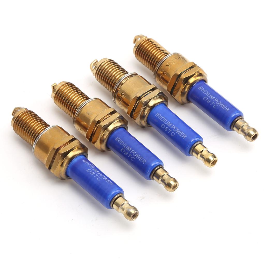 4 stk Tennplugger Titanlegering Erstatning for GY6 150cc 200cc KAZUMA SUNL ROKETA D8TC Pocket Bike
