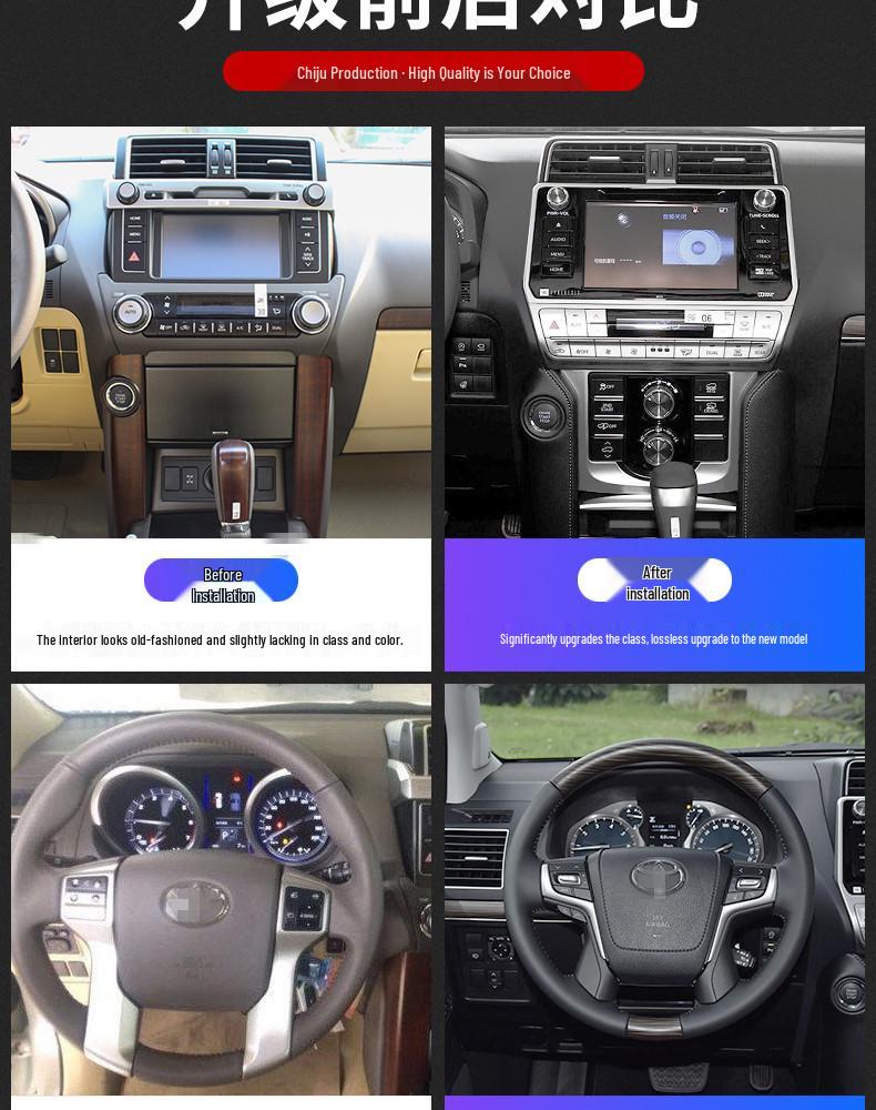 10.1-inch Vertical Android Smart Navigator for 2018 Toyota Prado