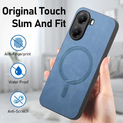 Pouzdro pro POCO X7 Pro X 7 X7pro Luxusní kožené pouzdro pro obchodní záležitosti s magnetickým bezdrátovým nabíjením Magsafe Nárazuvzdorný zadní kryt telefonu pro POCOX7Pro