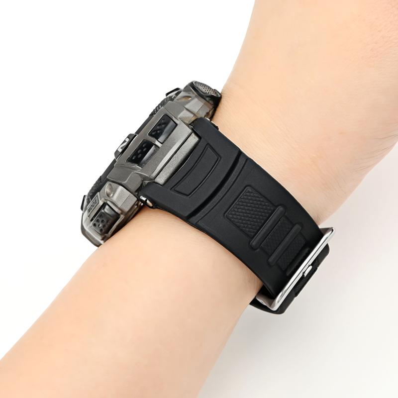 Weiches Harz Uhrenarmband Uhrenarmband für CASIO PRW-1500 PAW-1500 PRG-130 Wasserdicht und schweißfestes TPU Uhrenarmband Herrenarmband