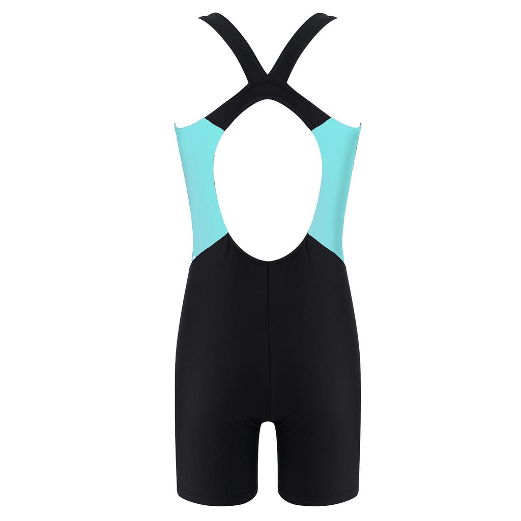 Kids Girls One-piece Sleeveless Round Neck Shorty Wetsuit Swimsuit Swimwear Bathing Suit
