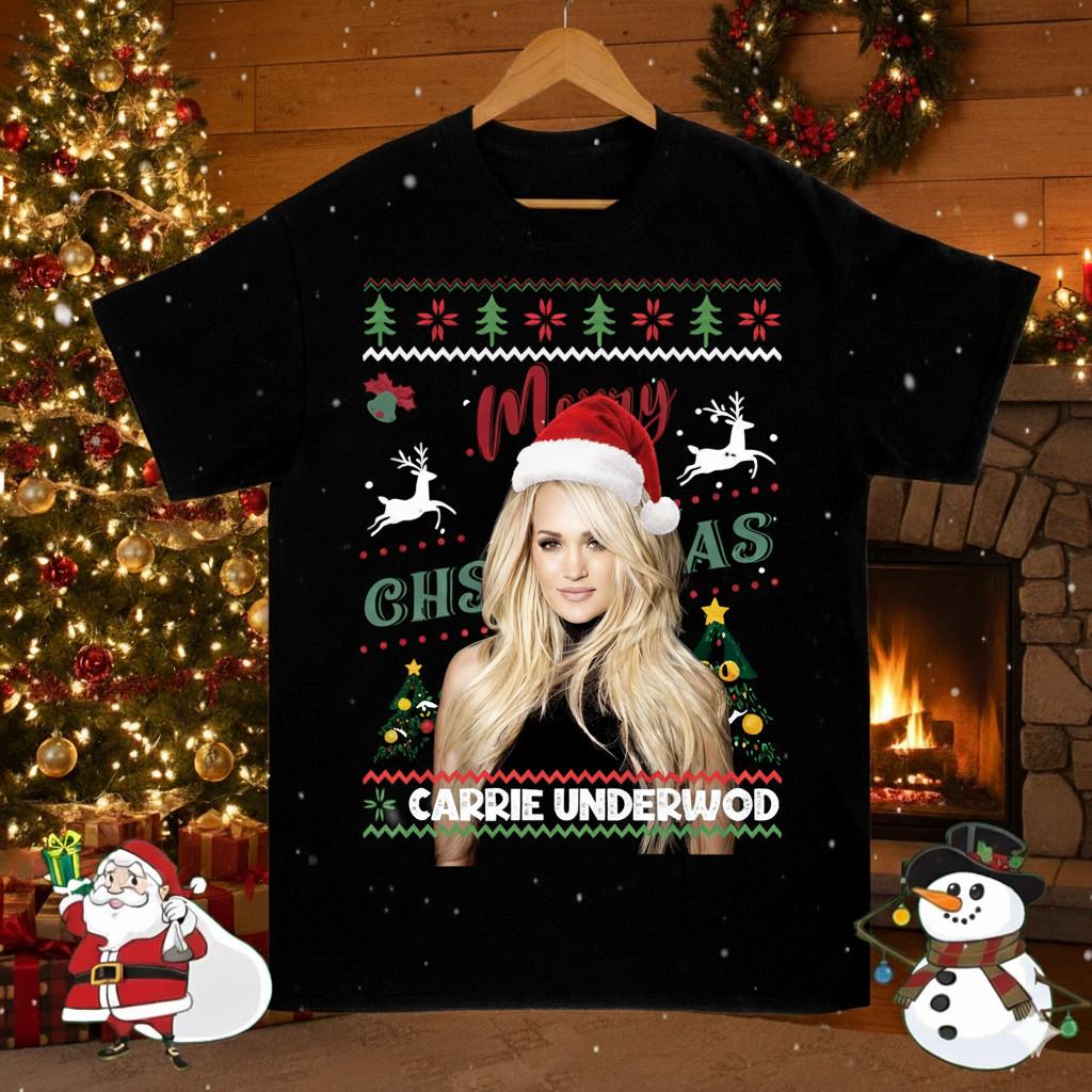 Merry Christmas Carrie Underwood Xmas Gift Unisex T-Shirt All Size MI632 S