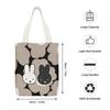 Miffy Tote Bag A4 Canvas Bag Shopping Bag Shoulder Bag Carrying Bag Large Capacity Canvas Convenience Store Bag with Pocket for Commuting to Work or