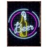 Vintage Neon Beer Bar Metal Tin Sign  Perfect for Cafe Club Pub Restaurant Home Decor Wall Decor Festival Birthday Party Room