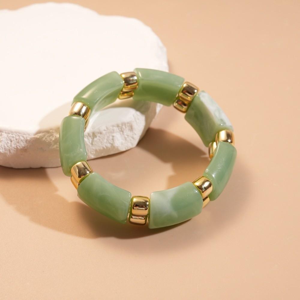 Wide Acrylic Bangle Geometric Retro Hand Ring Temperament Exaggerated Bracelet  Gift