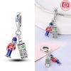 Original Charms Copper Fairy Tale Clock And Knight Pendants Fit Charms Plata Bracelets For Women Jewelry Making Gifts
