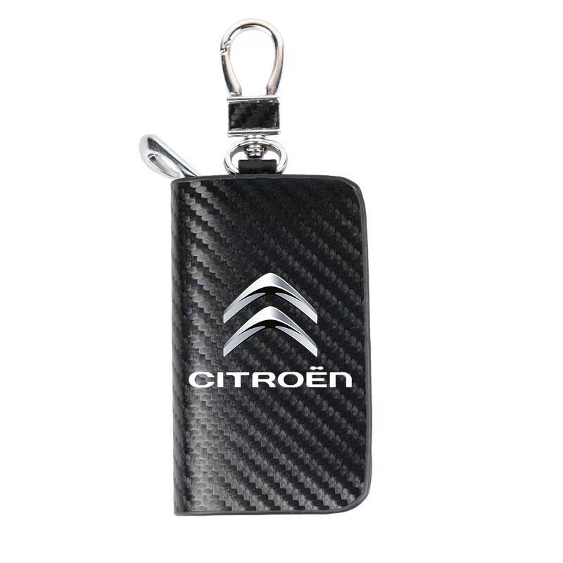 

Carbon Fiber Key Bag Unisex Key Bag Multifunction Organizer Wallet For Citroen C1 C2 C4 C5 C3 C4L C8 Berlingo Xsara Accessories