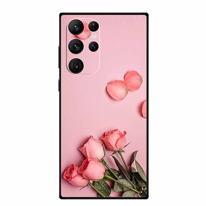 For Samsung S23 Ultra Phone Case Cover S23Ultra Black Silicone Soft Back Case For Samsung Galaxy S22 S23 Ultra Case S 23 Ultra