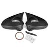 Glossy Black / Carbon Fiber Rearview Wing Mirror Covers Caps For Seat Leon MK2 1P Ibiza MK4 6J 2008-2017 Mirror Case Cover