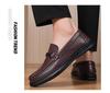 Men's Genuine Leather Loafers: Spring & Autumn British Style Slip-Ons, Business Casual, Rubber Sole, Large Size 47