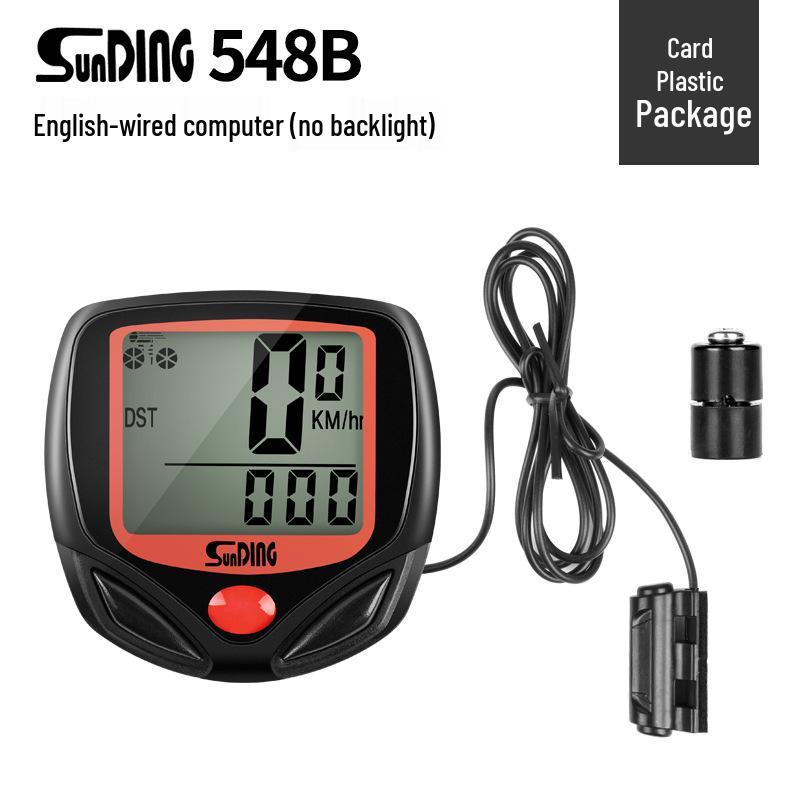 Shundong 548B Wireless Bicycle Speedometer with Night Light for Mountain Biking