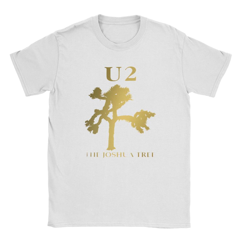 Men U2 Band T Shirts Premium Joshua Tree Cotton Clothes Crazy Short Sleeve Round Collar Tees Party T-Shirts