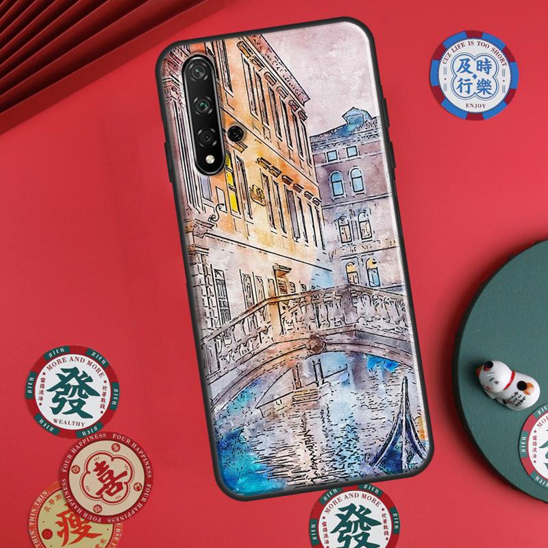 Travel italy Street Venice For Huawei P60 Pro P30 P40 Lite Nova Y61 Y91 Y90 Y70 Y60 Y72 12s 12i 11i 7i 8i 9 10 SE Case