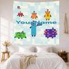 Numberblocks Custom Your Name Wall Decor Tapestry Art For Pet Memorial Birthdaywedding Party Backdrop Family Gift