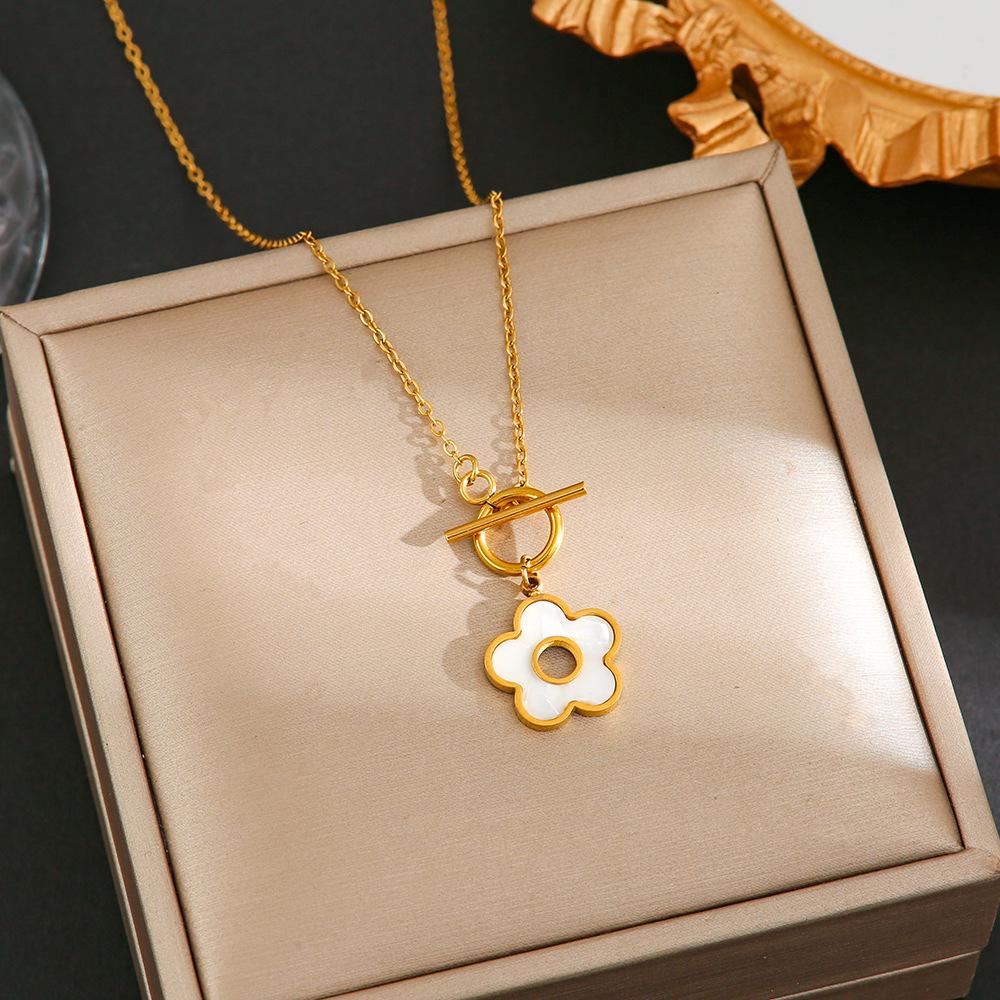 Colier din Oțel Titan Placat cu Aur de 18K, Lanț Claviculă de Înaltă Calitate pentru Femei - Bijuterii care nu se Decolorează